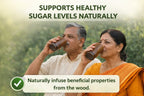 SugarCare Balance Wooden Water Glass (Natural Sugar Solution)